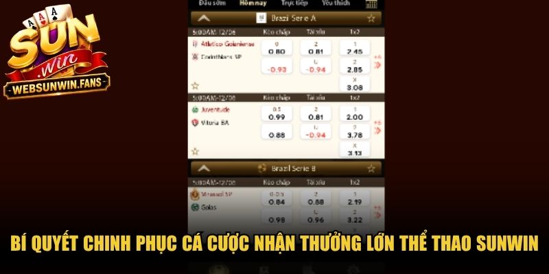 Bí quyết chinh phục cá cược nhận thưởng lớn thể thao Sunwin 