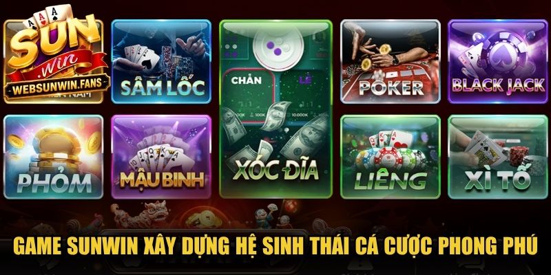 Game Sunwin xây dựng hệ sinh thái cá cược phong phú, hiện đại