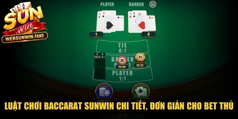 Luật chơi Baccarat Sunwin chi tiết, đơn giản cho bet thủ