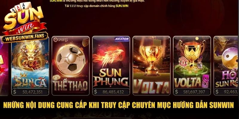 Những nội dung được cung cấp khi truy cập chuyên mục hướng dẫn